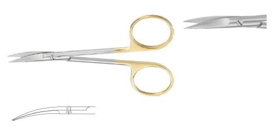 TC ОЧНІ НОЖИЦІ ВИГНУТІ Г/Г 110MM